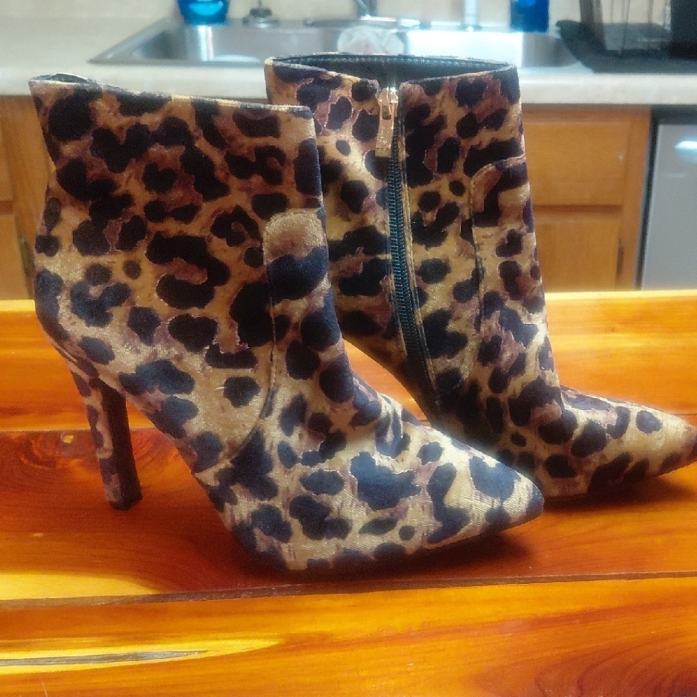 IDIFU Leopard Print Heeled Boots SS2